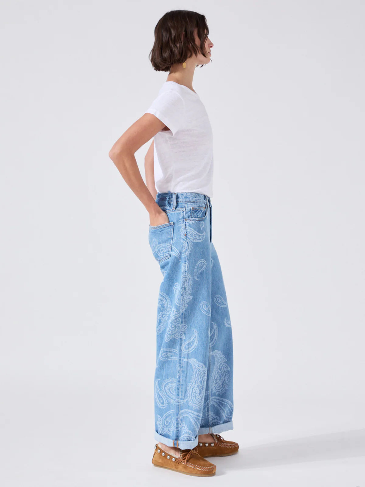 Hayley Menzies Jimi Boyfriend Jeans - Blue Paisley