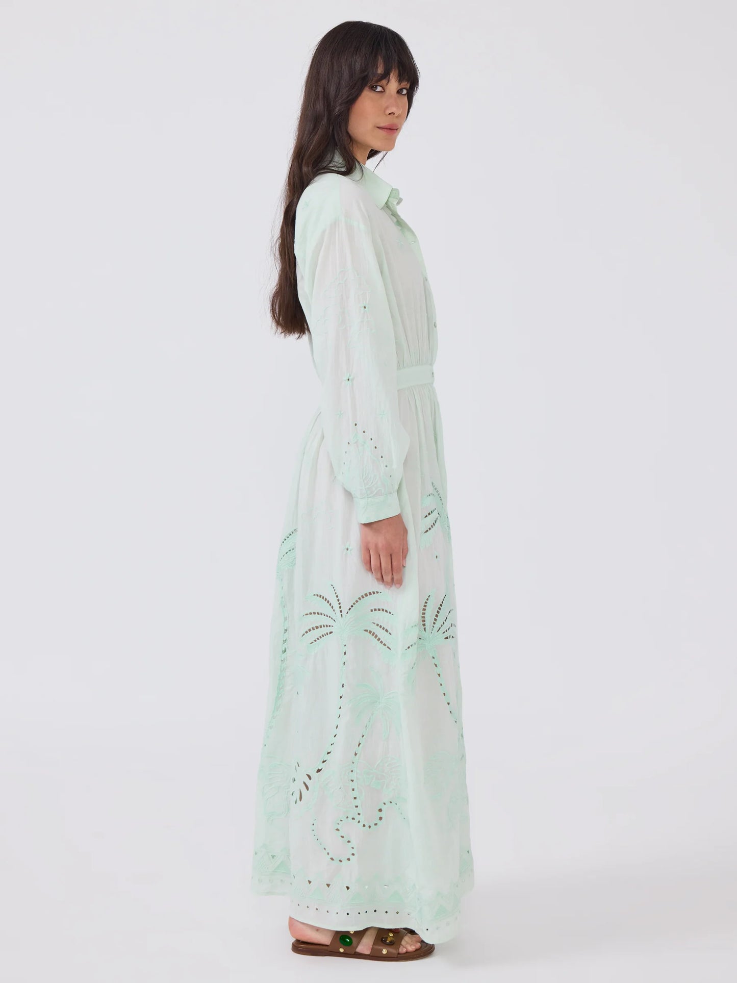 Hayley Menzies Eden Palm Dress - Mint