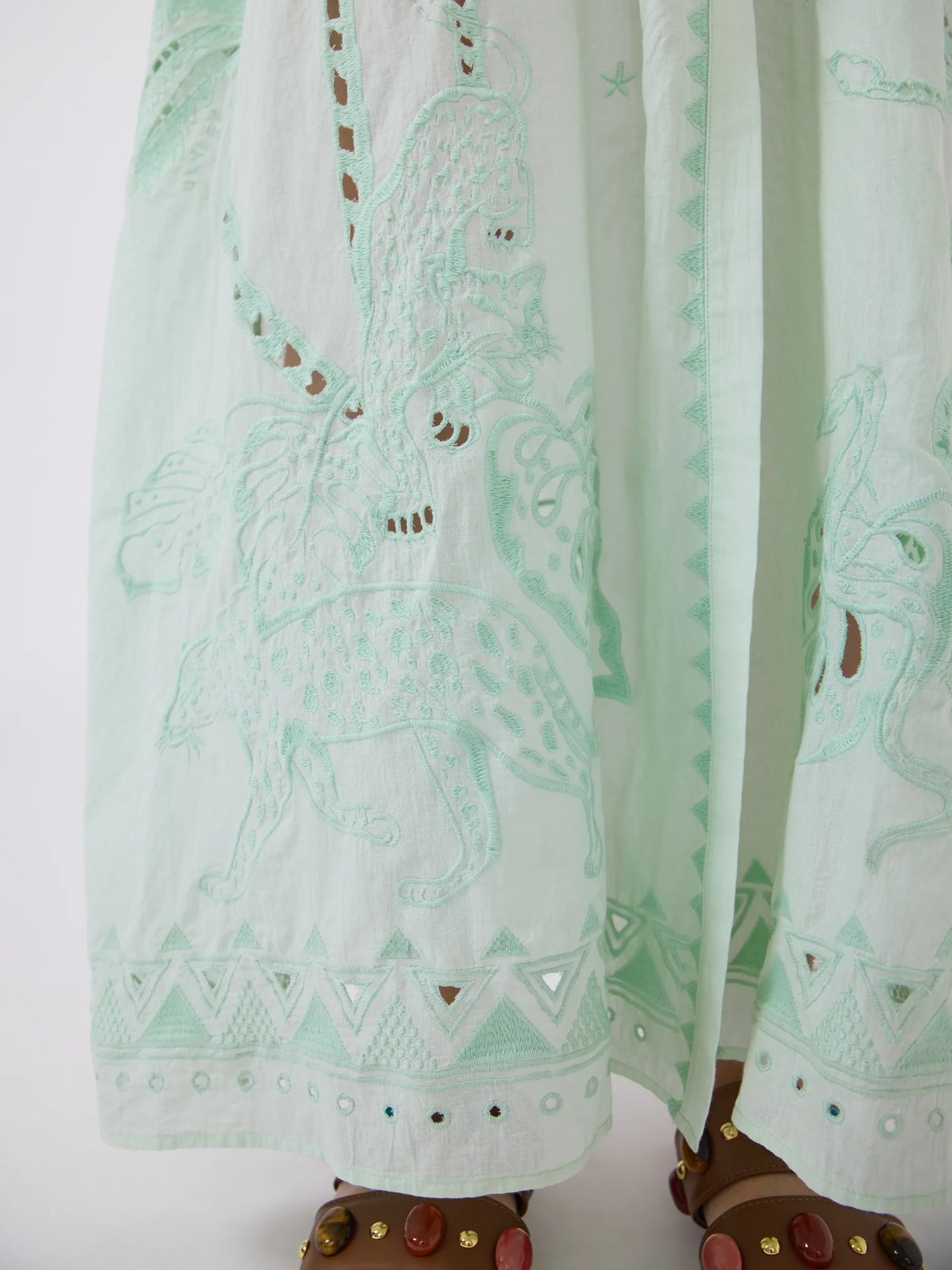 Hayley Menzies Eden Palm Dress - Mint