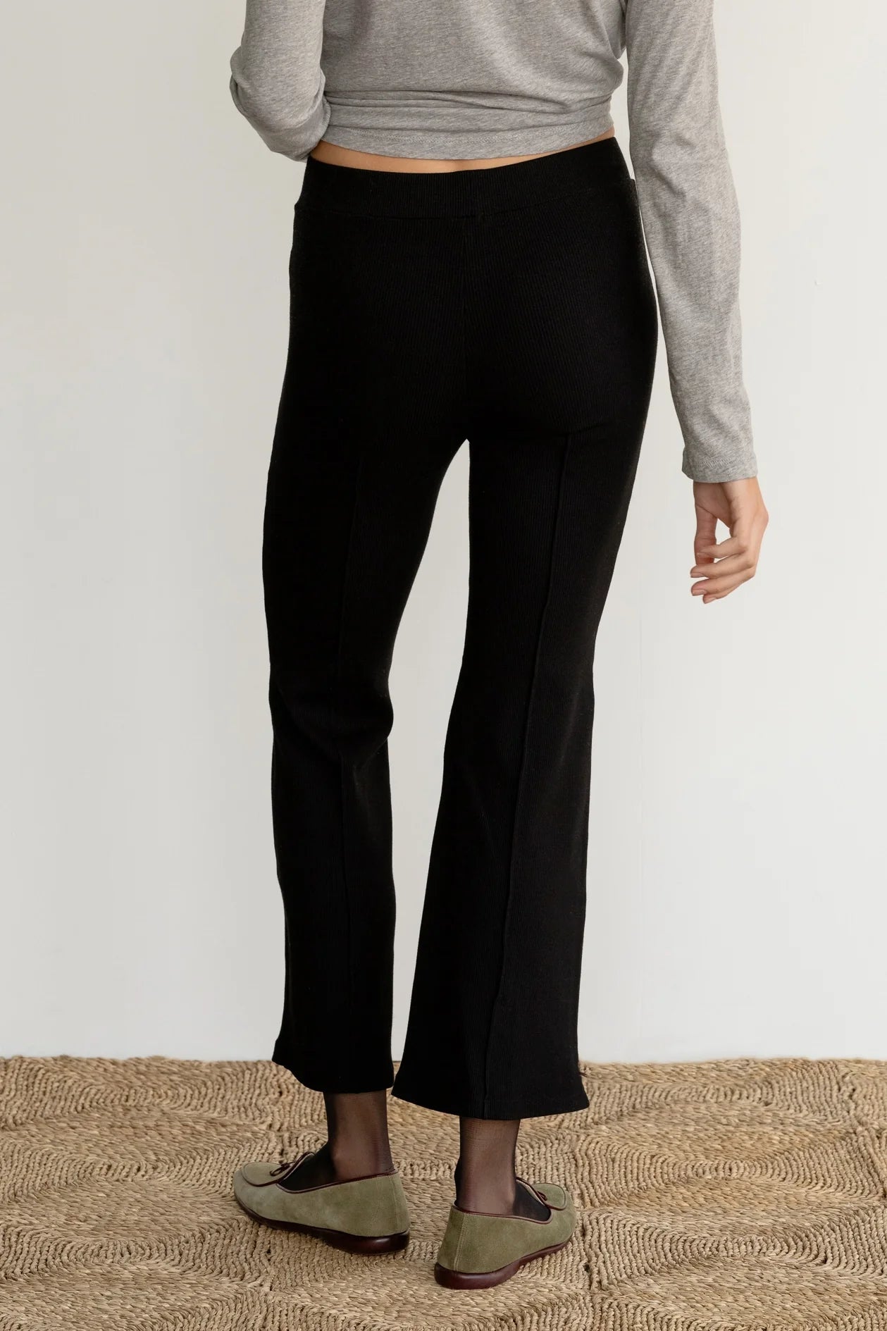 Donni Rib Kick Flare Pant - Jet