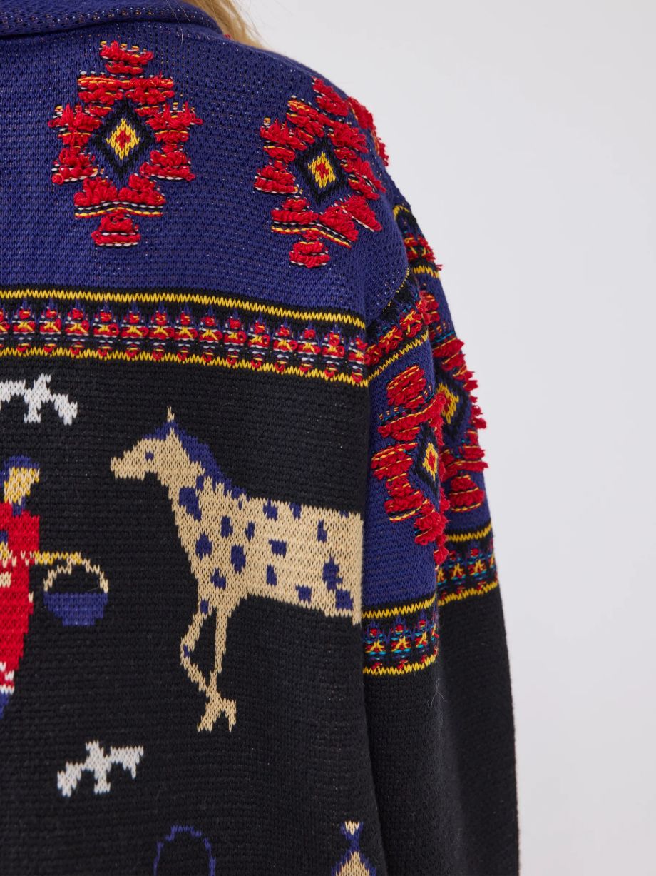Hayley Menzies Nomadic Tapestry Cardigan - Black