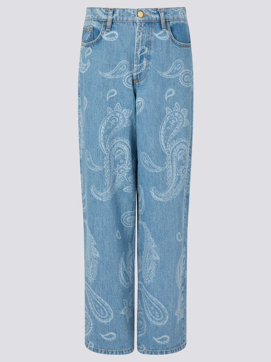 Hayley Menzies Jimi Boyfriend Jeans - Blue Paisley