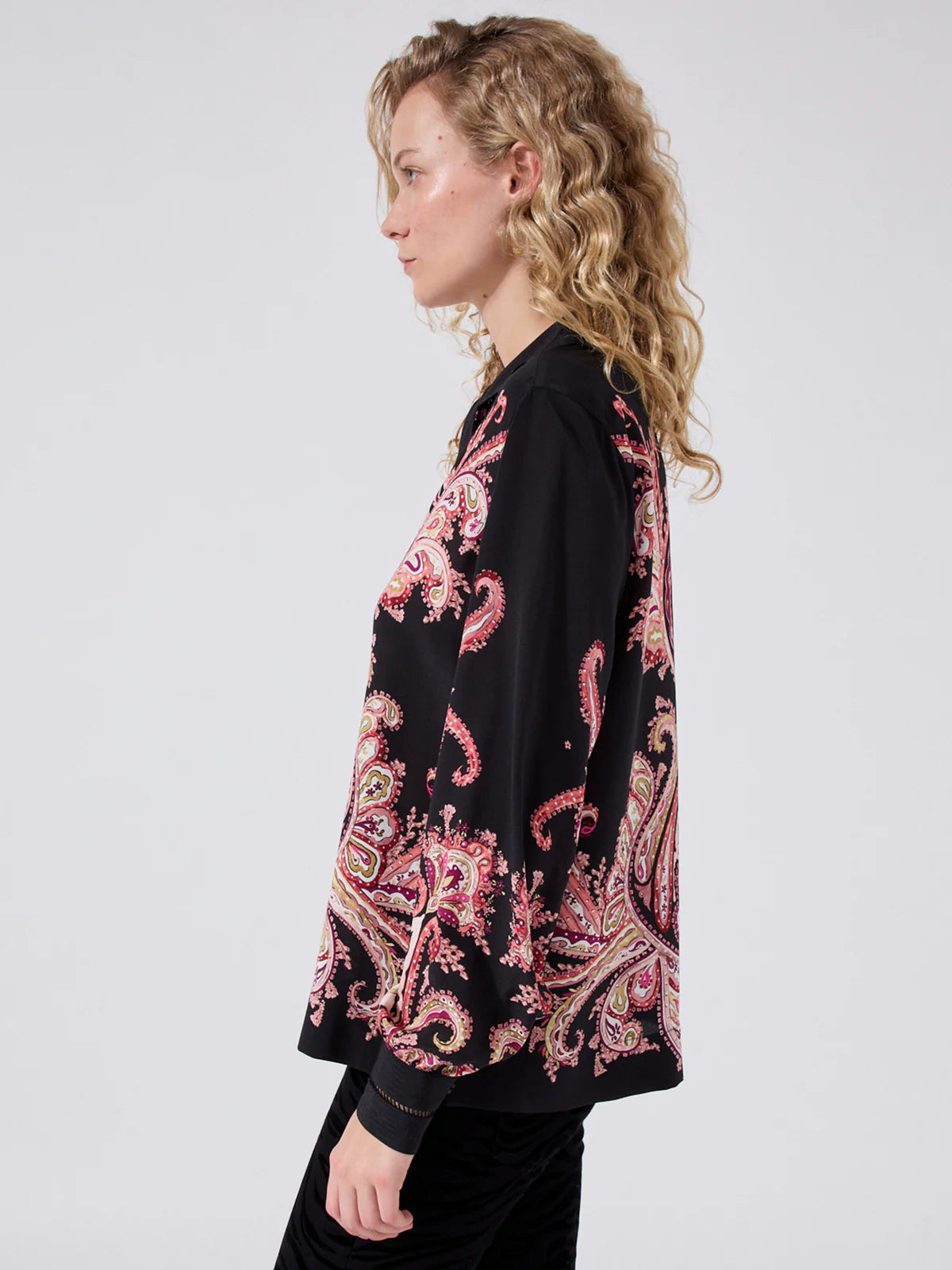 Hayley Menzies Patti Silk Shirt - Jimi Black