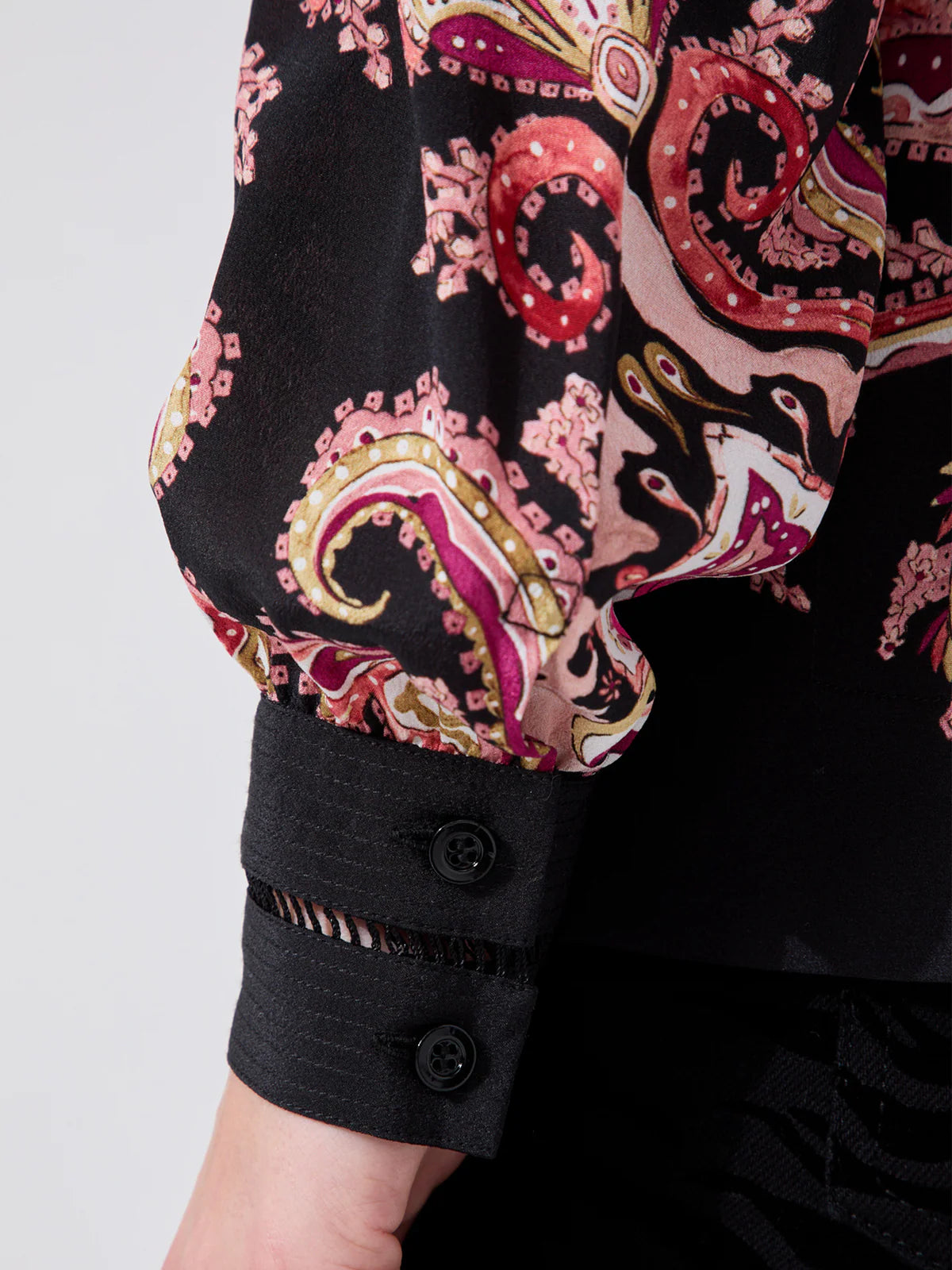 Hayley Menzies Patti Silk Shirt - Jimi Black