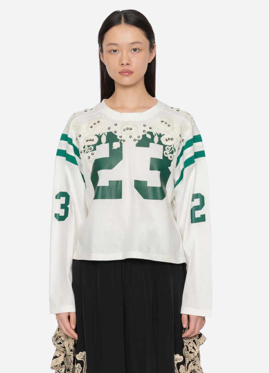 Sea-NY Georgie Sportswear Tee - Cream