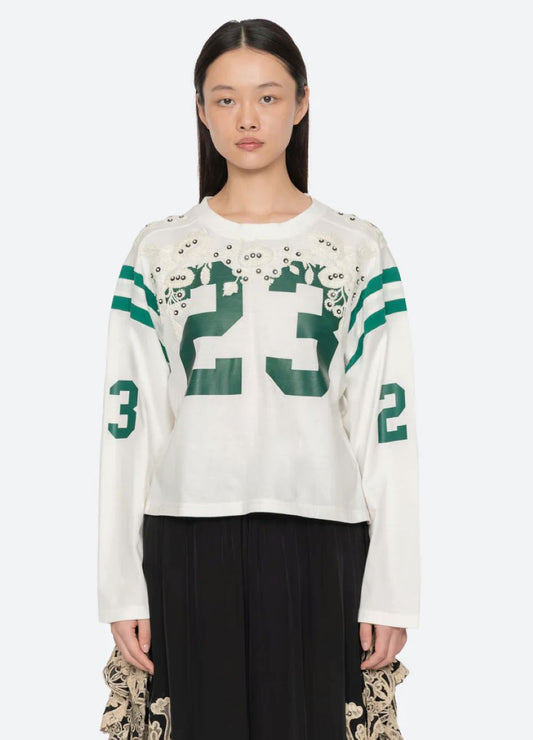 Sea-NY Georgie Sportswear Tee - Cream
