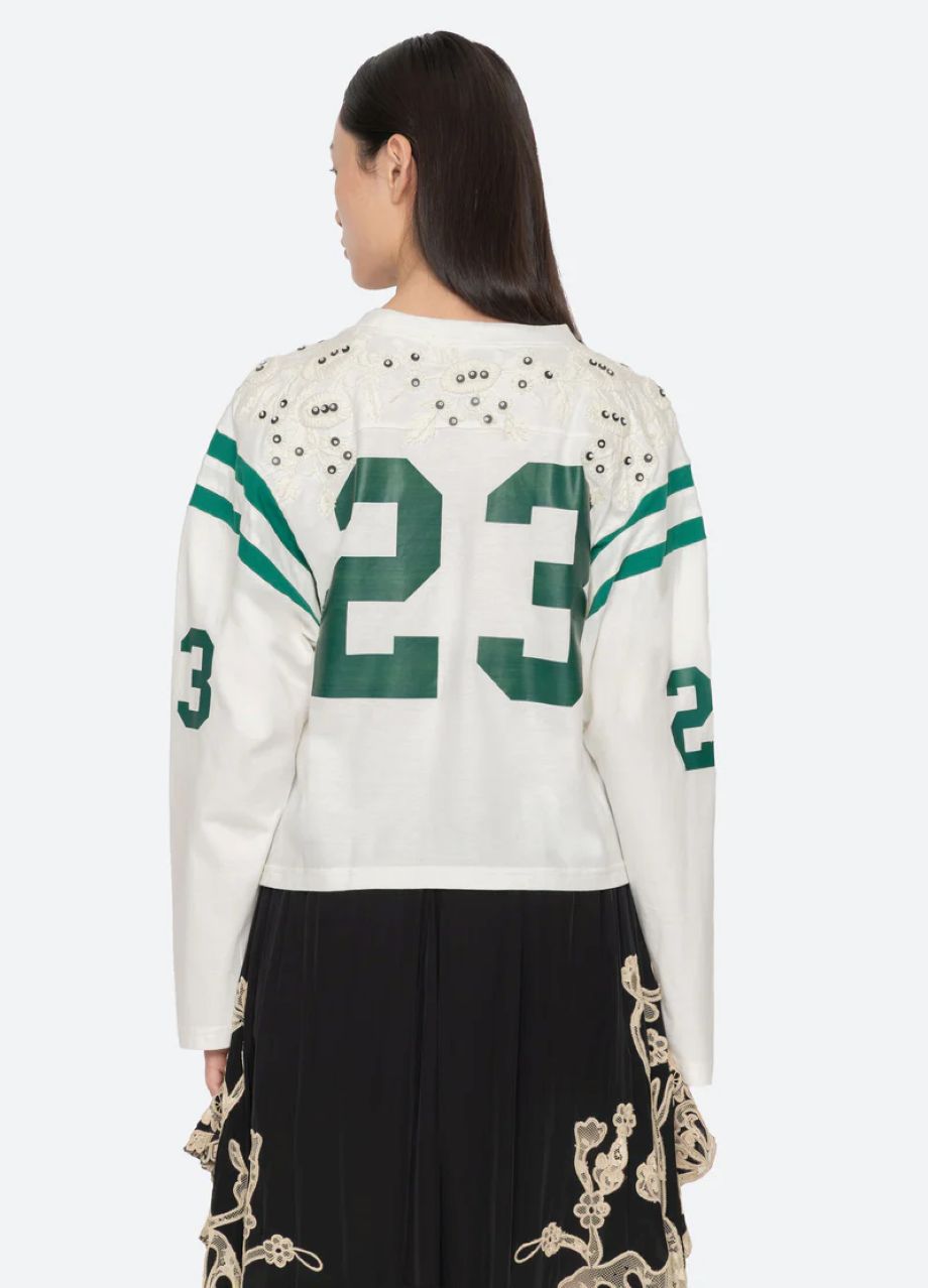 Sea-NY Georgie Sportswear Tee - Cream