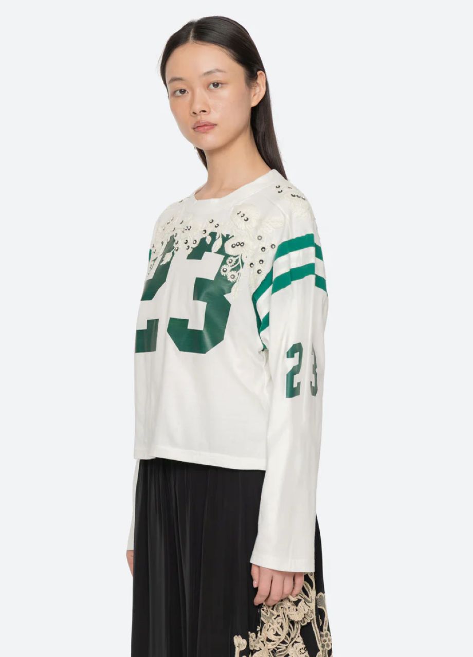 Sea-NY Georgie Sportswear Tee - Cream