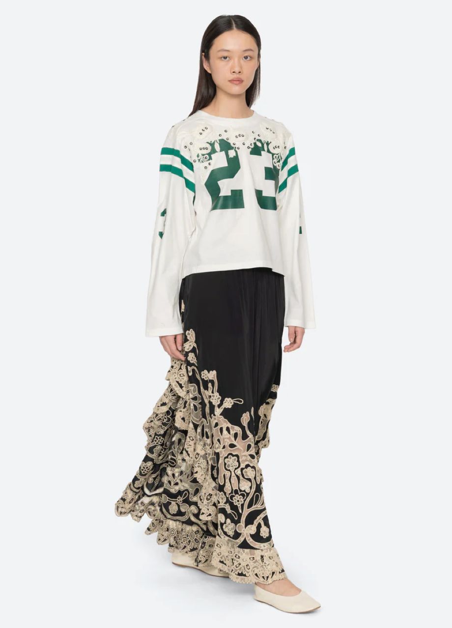 Sea-NY Georgie Sportswear Tee - Cream