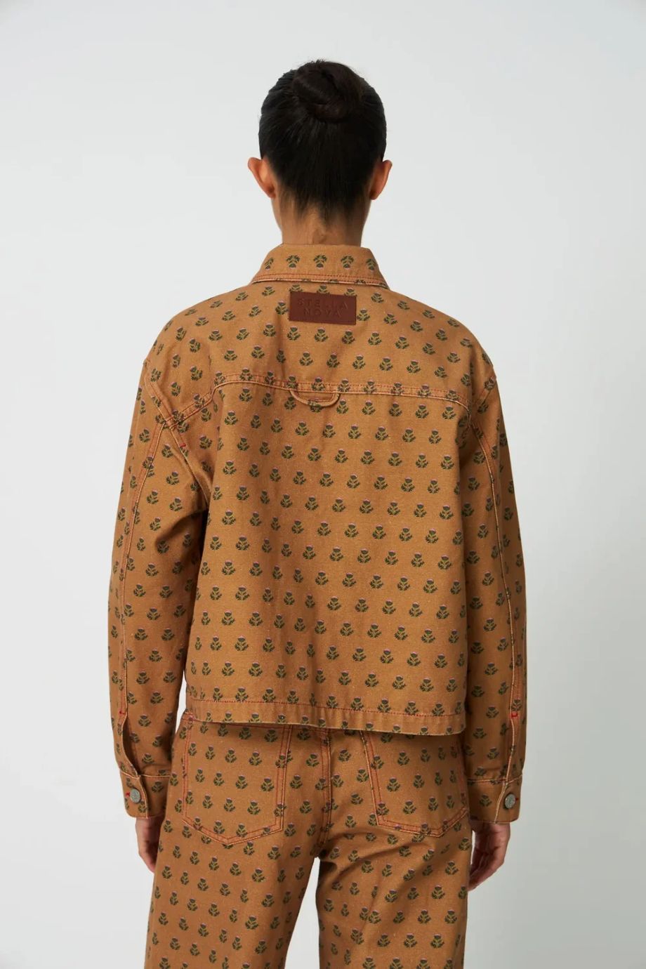 Stella-Nova Printed Canvas Shirt - Simple Flowers