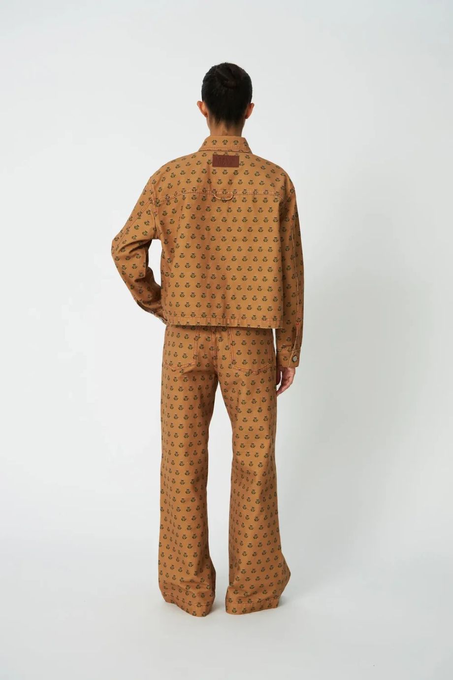 Stella-Nova Printed Canvas Shirt - Simple Flowers