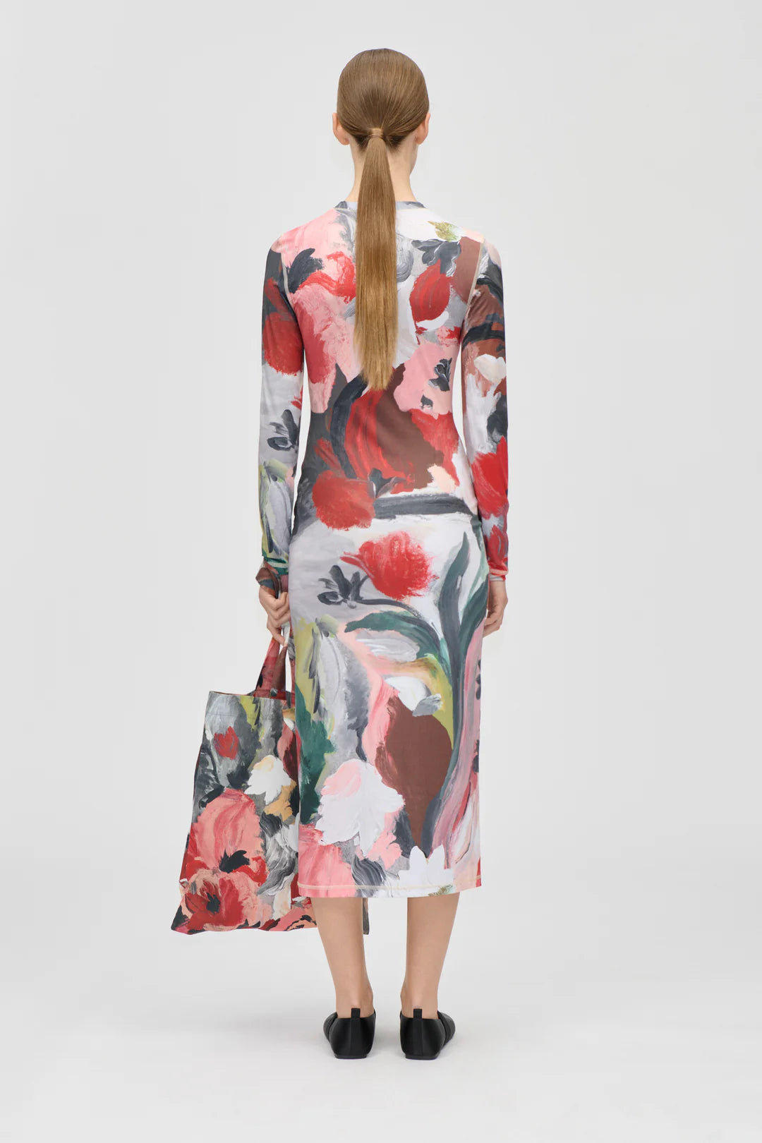 Stine Goya Long Sleeve Midi Dress - My Garden