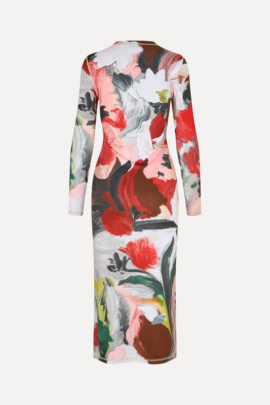 Stine Goya Long Sleeve Midi Dress - My Garden