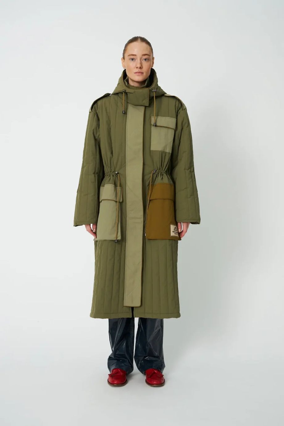 Stella-Nova Quilted Parka Coat - Army