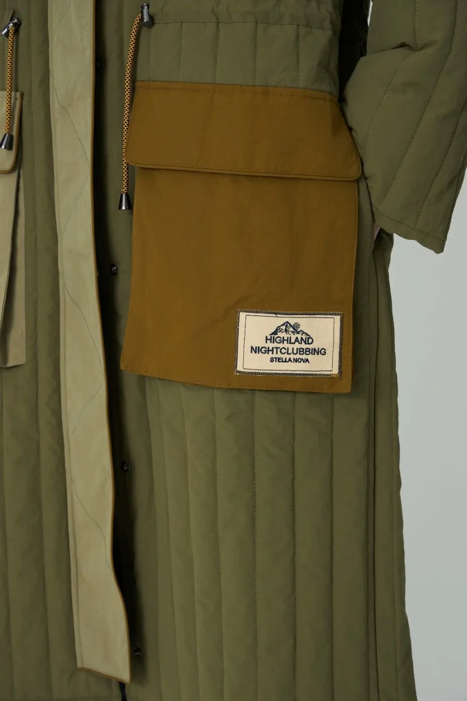 Stella-Nova Quilted Parka Coat - Army