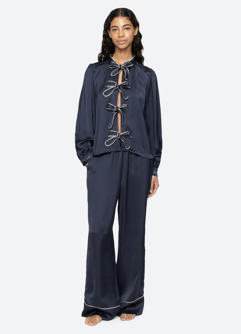 Sea-NY Marceline Sleepwear PJ Set - Navy