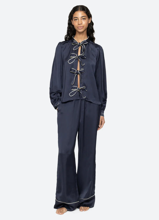 Sea-NY Marceline Sleepwear PJ Set - Navy