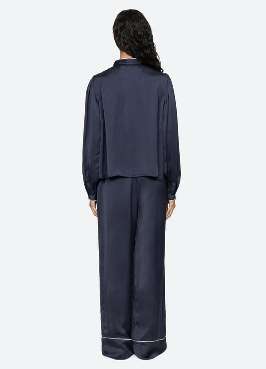 Sea-NY Marceline Sleepwear PJ Set - Navy