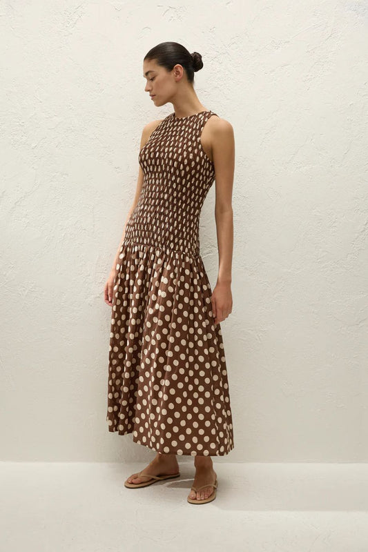 Faithfull Luisa Midi Dress - Ciocolatto Dot