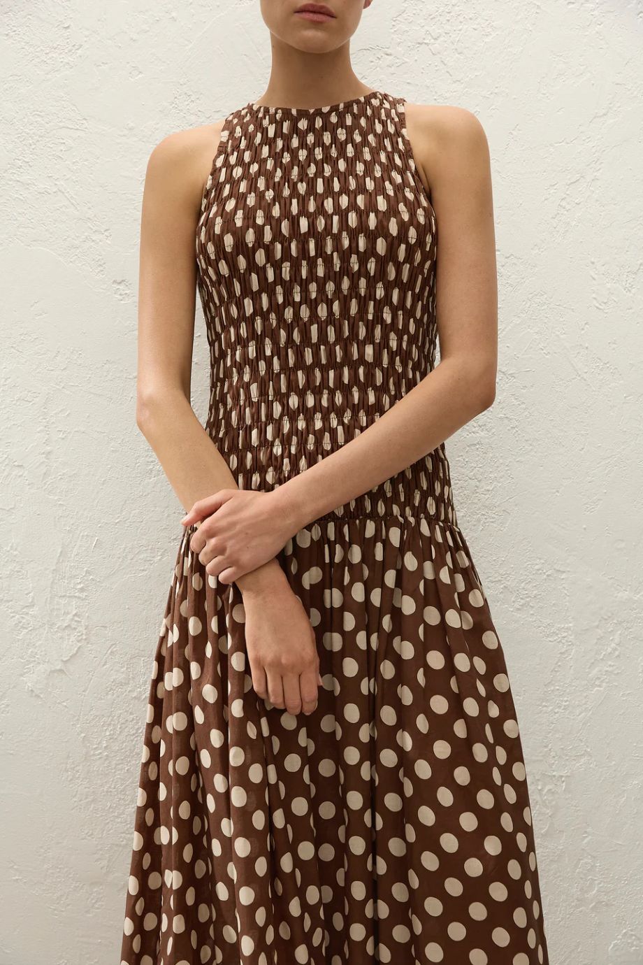 Faithfull Luisa Midi Dress - Ciocolatto Dot