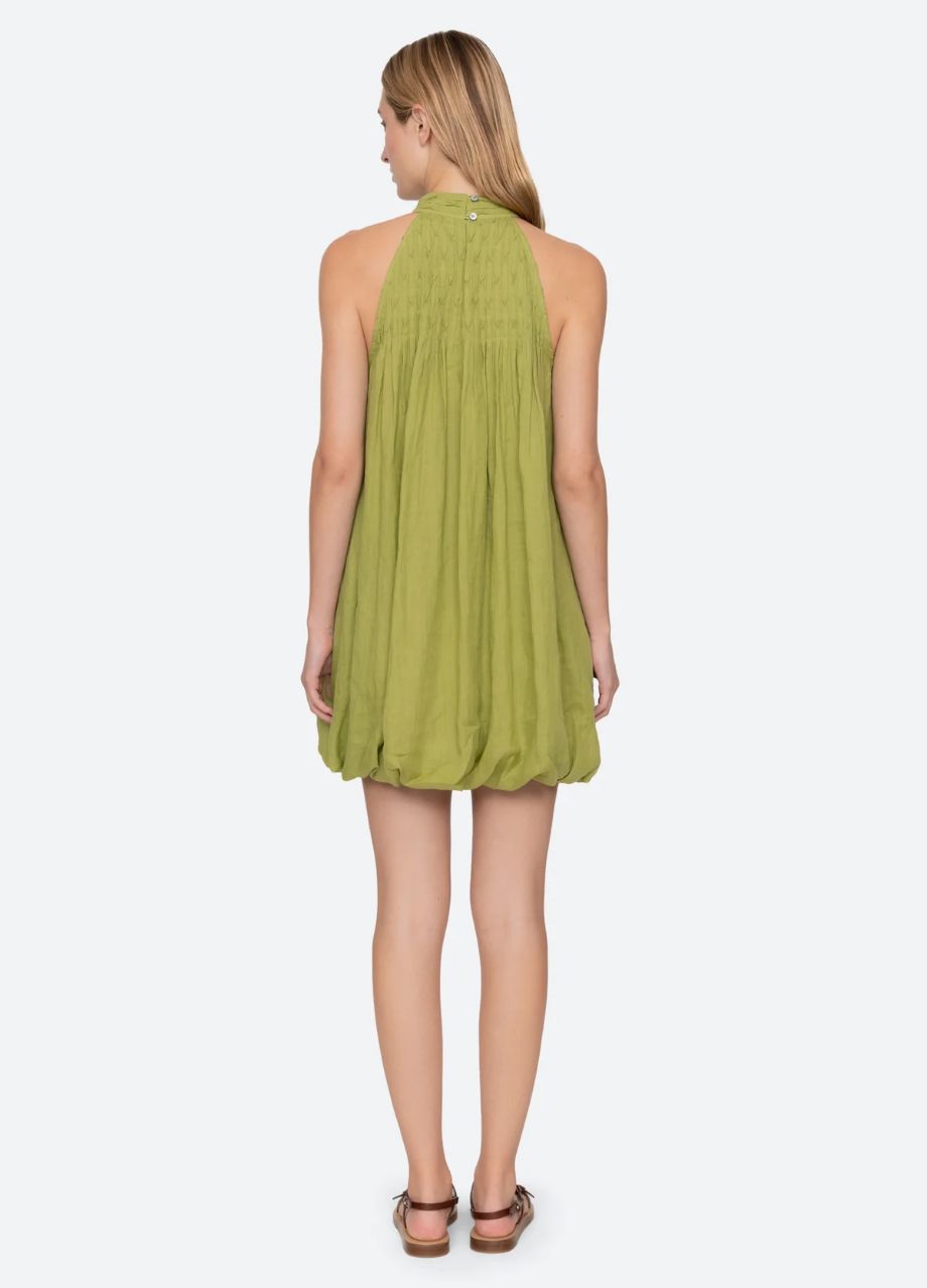 Sea-NY Violet Halter Mini Dress - Green