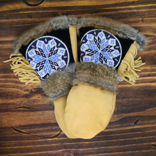 Astis Kaasen Long Cuff Suede Mitten - Tan