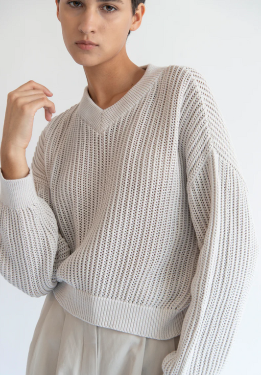 DemyLee Gabrie Organic Cotton Sweater - Sea Salt