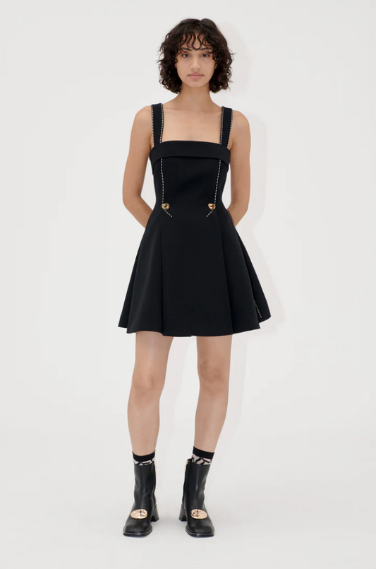 Stine Goya Mini Dress w/Adjustable Straps - Jet Black