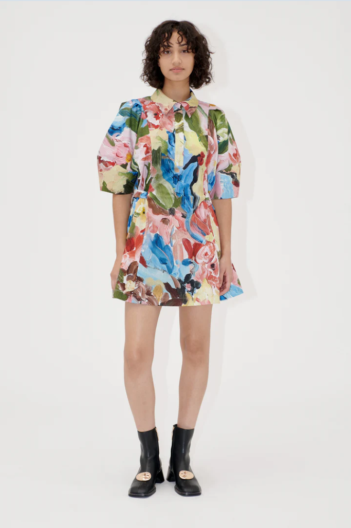 Stine Goya Structured Sleeve Mini Dress - Loves Me, Loves Me Not