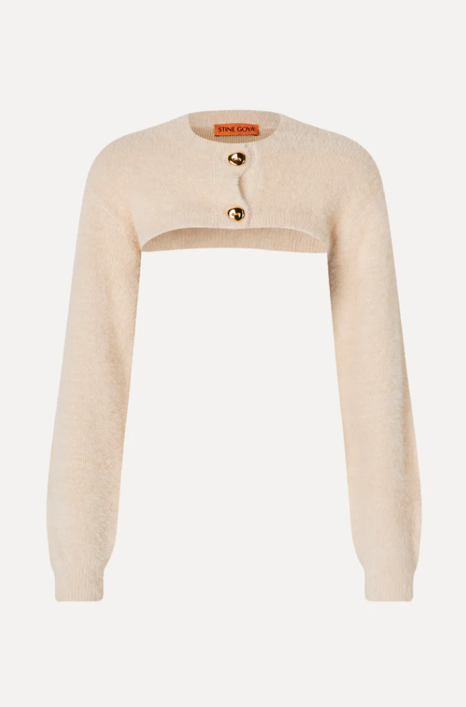 Stine Goya Long Sleeve Bolero Sweater - Cream