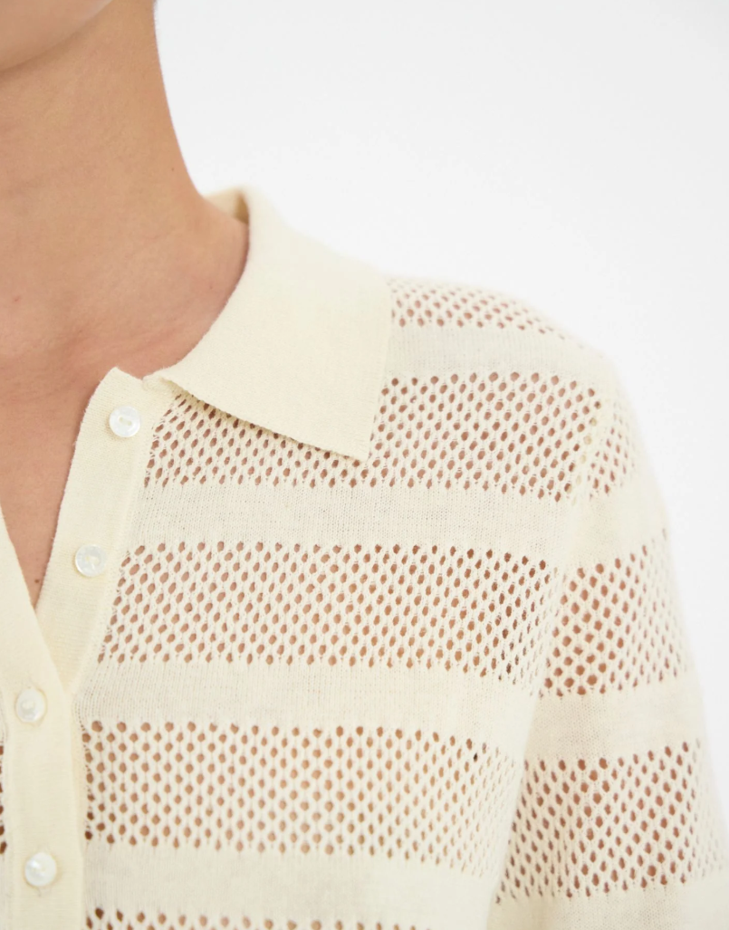 Ines de la Fressange Simon Linen Top - Ecru
