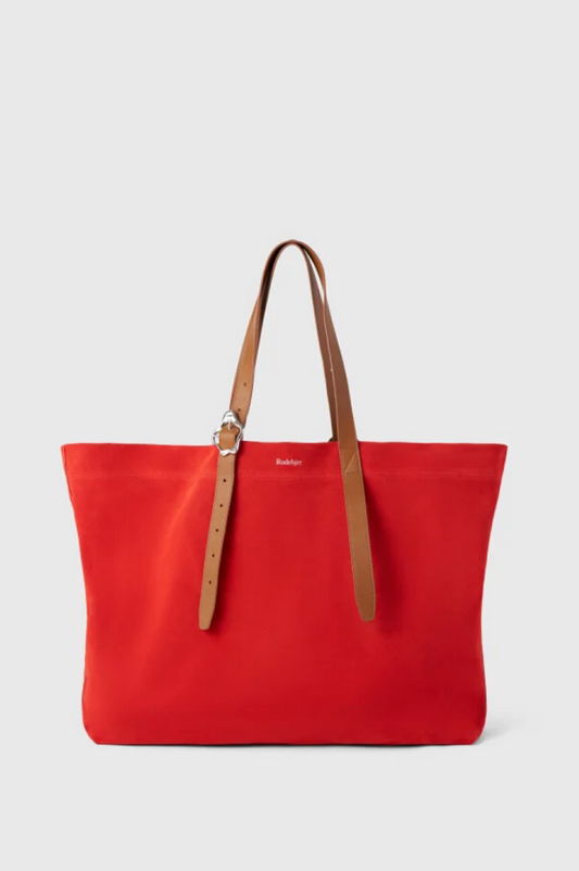 Rodebjer Coral Suede Tote - Tanjerine