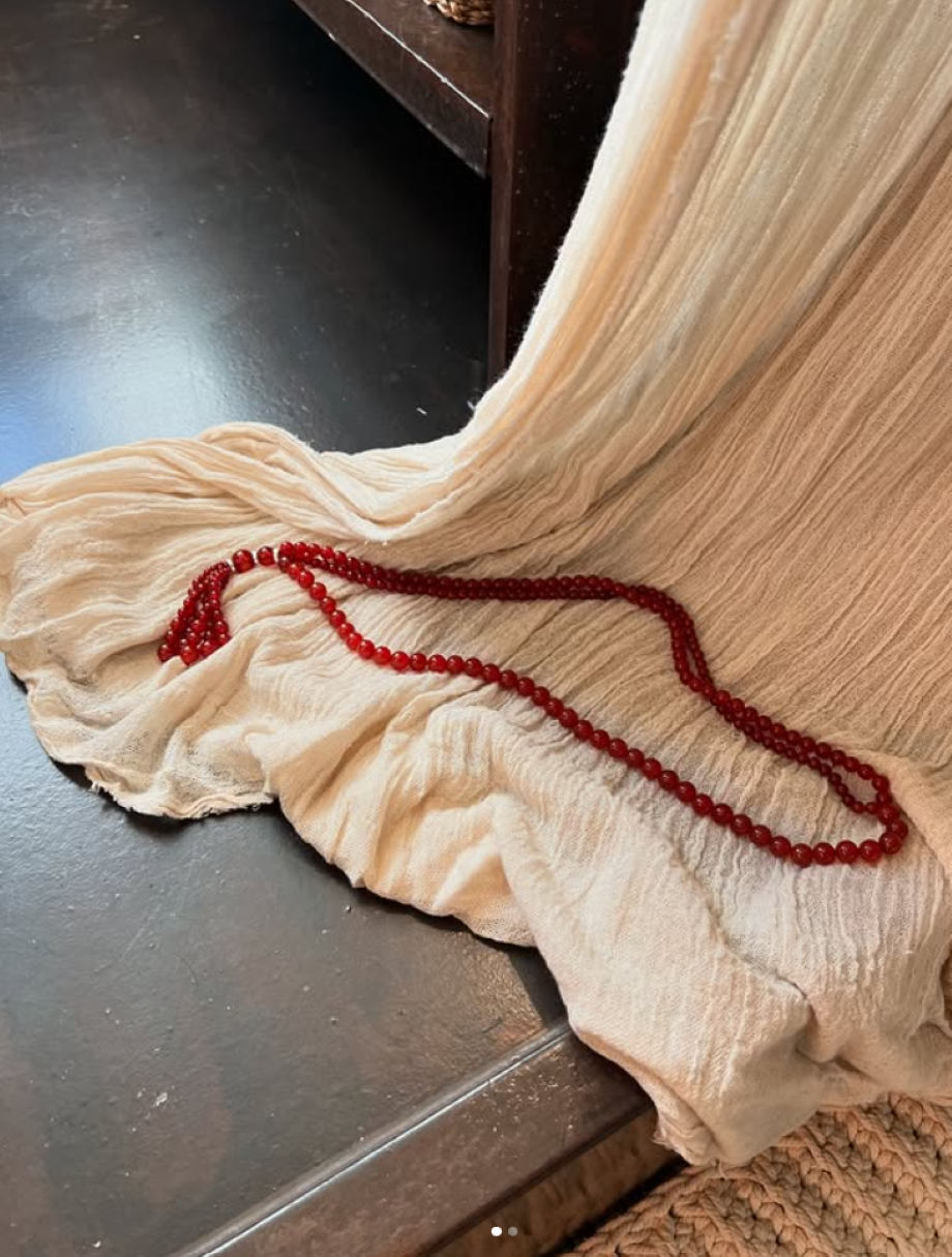 Le Sundial Venice Opera Necklace - Carnelian