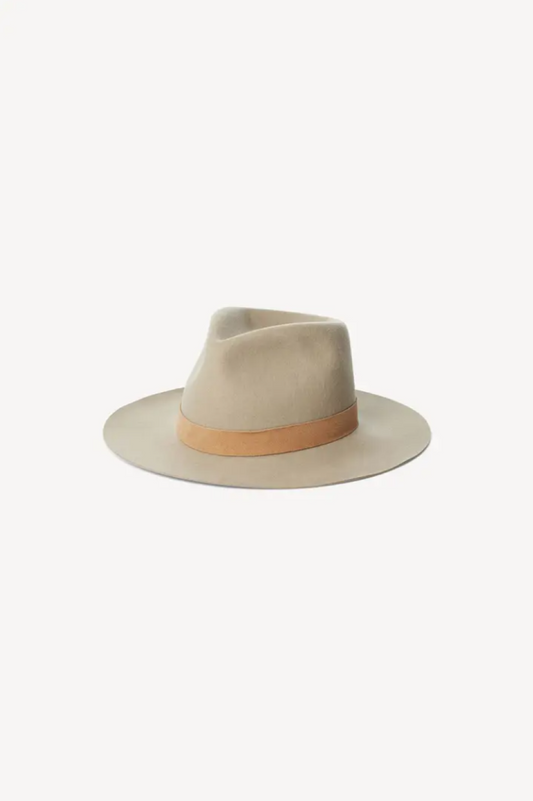 Janessa Leone Ross Packable Wool Fedora - Clay