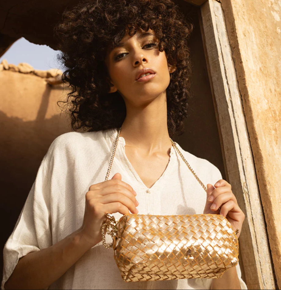 Craie Studio Nuage Tresse Bag - Metallic Gold