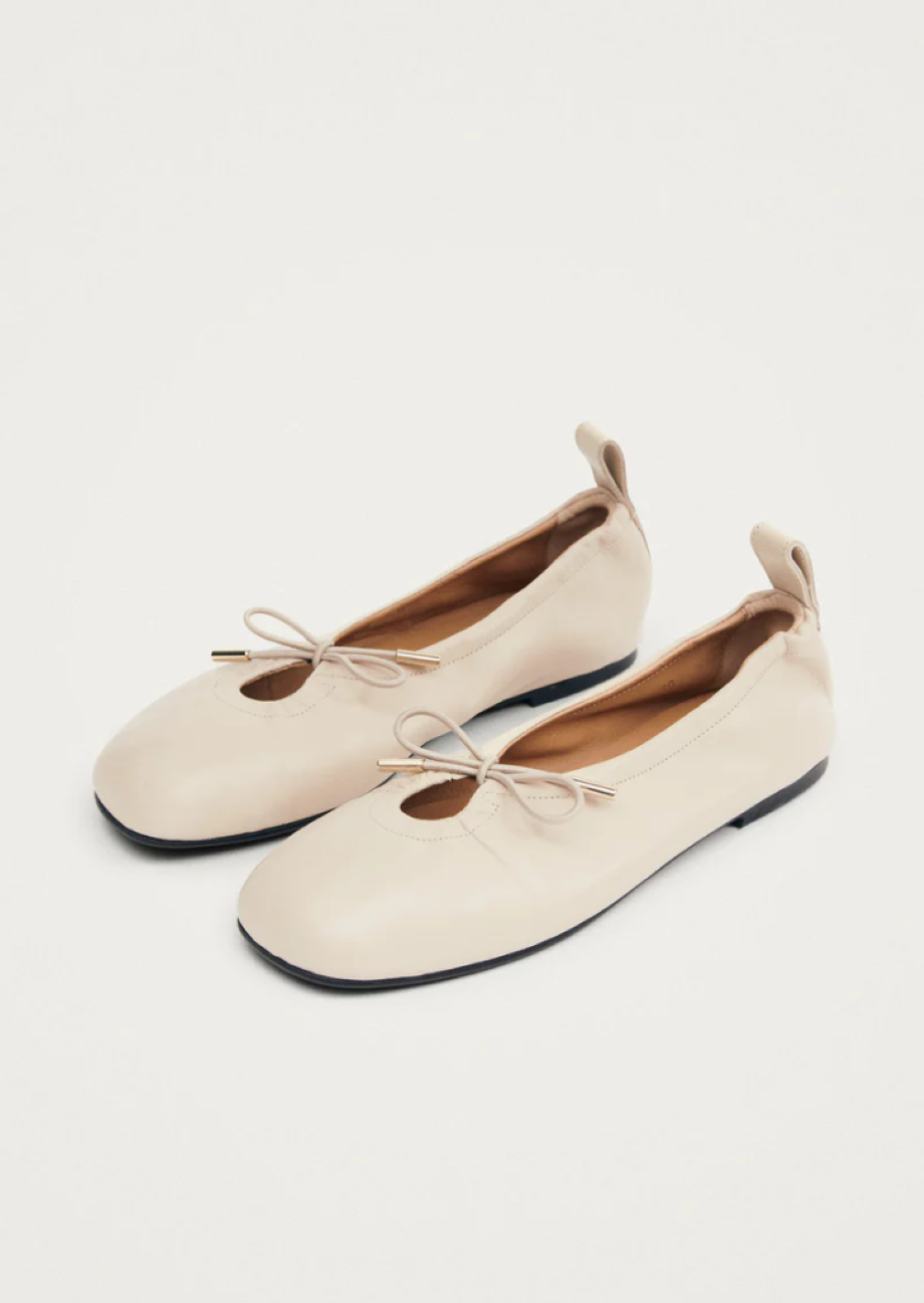 Alohas Rosalind Leather Ballet Flat - Cream