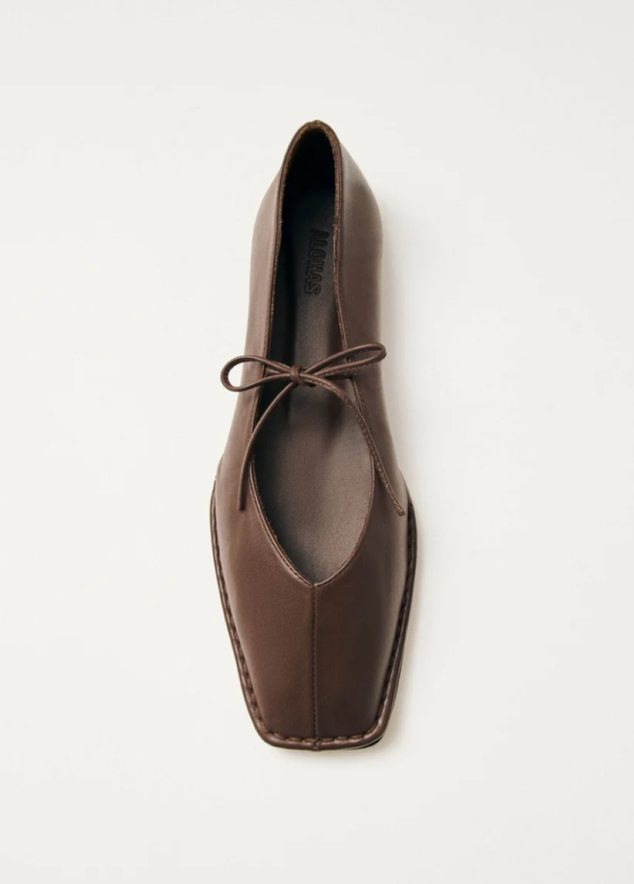 Alohas Sway Leather Ballet Flat - Chestnut Brown