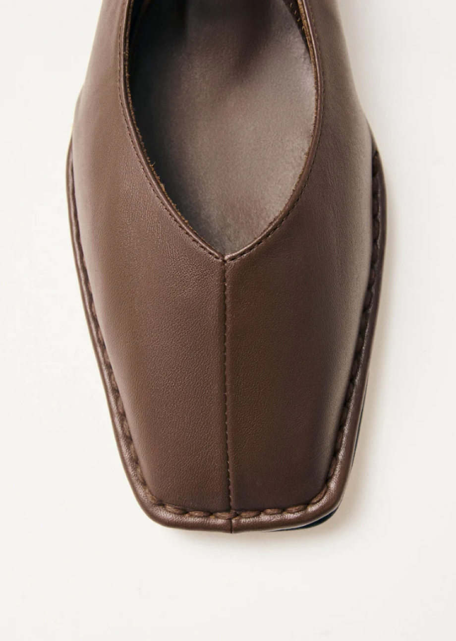 Alohas Sway Leather Ballet Flat - Chestnut Brown