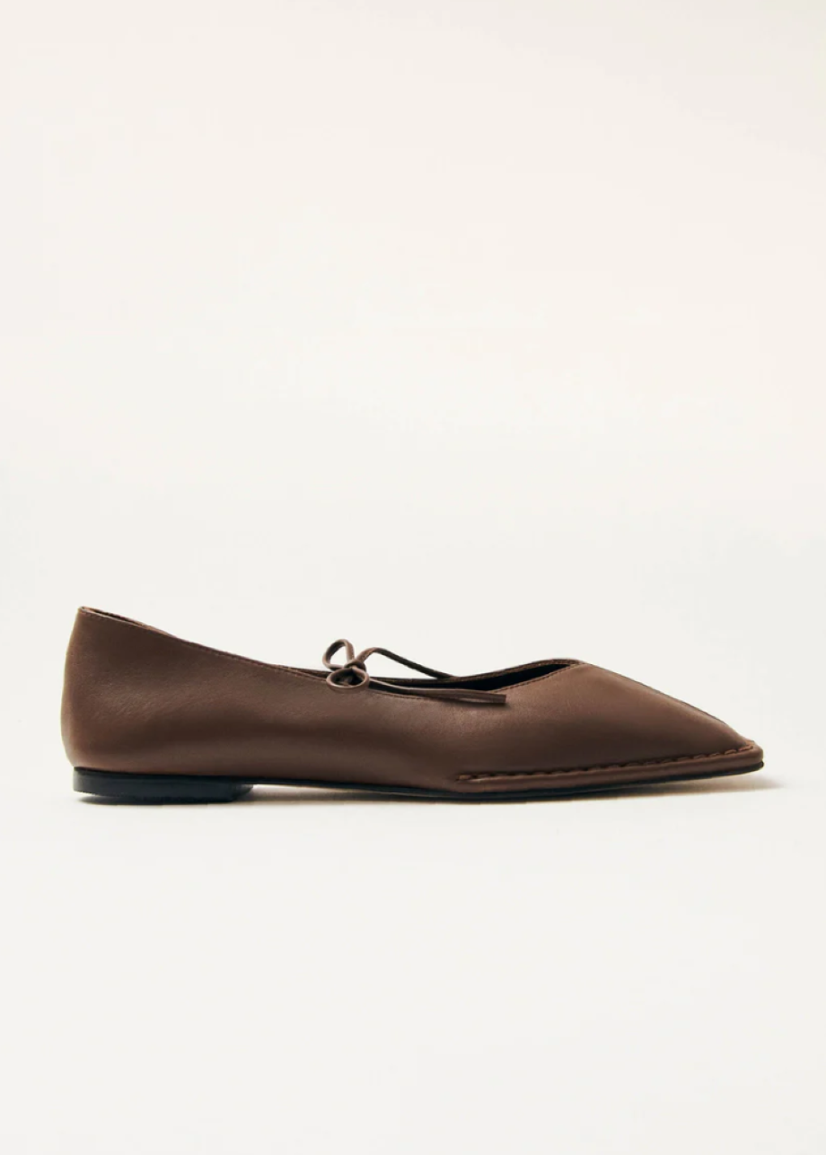 Alohas Sway Leather Ballet Flat - Chestnut Brown