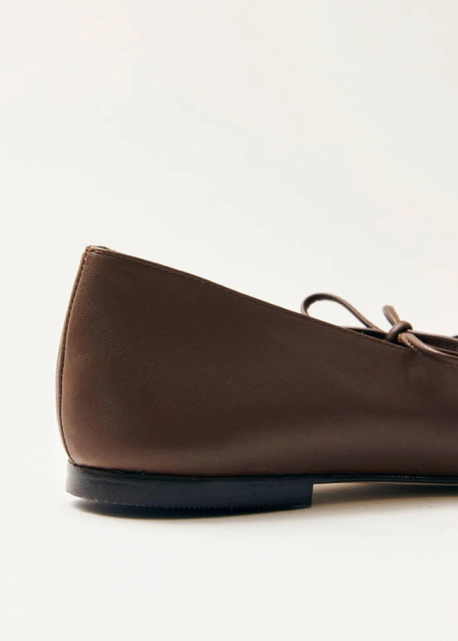 Alohas Sway Leather Ballet Flat - Chestnut Brown