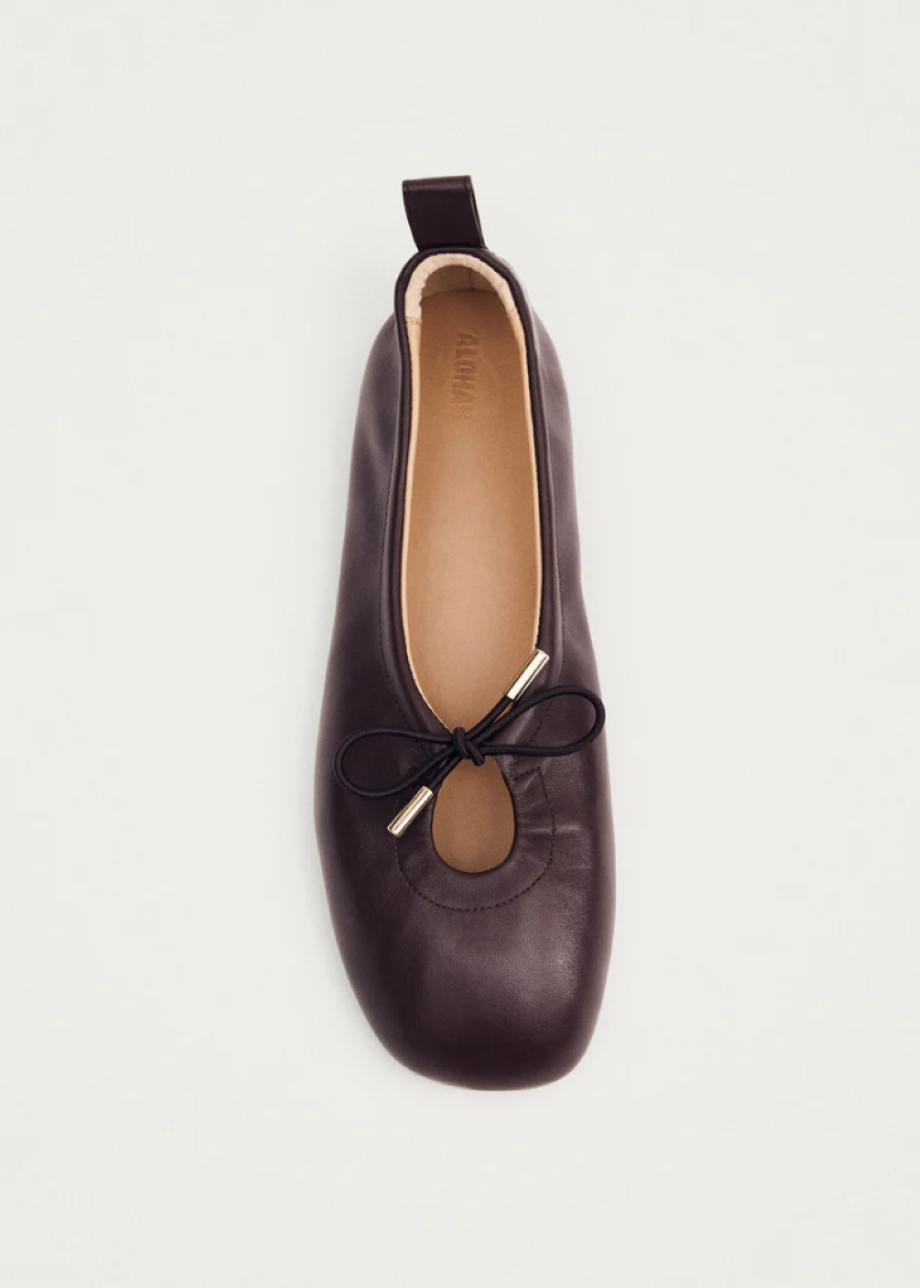 Alohas Rosalind Leather Ballet Flat - Brown