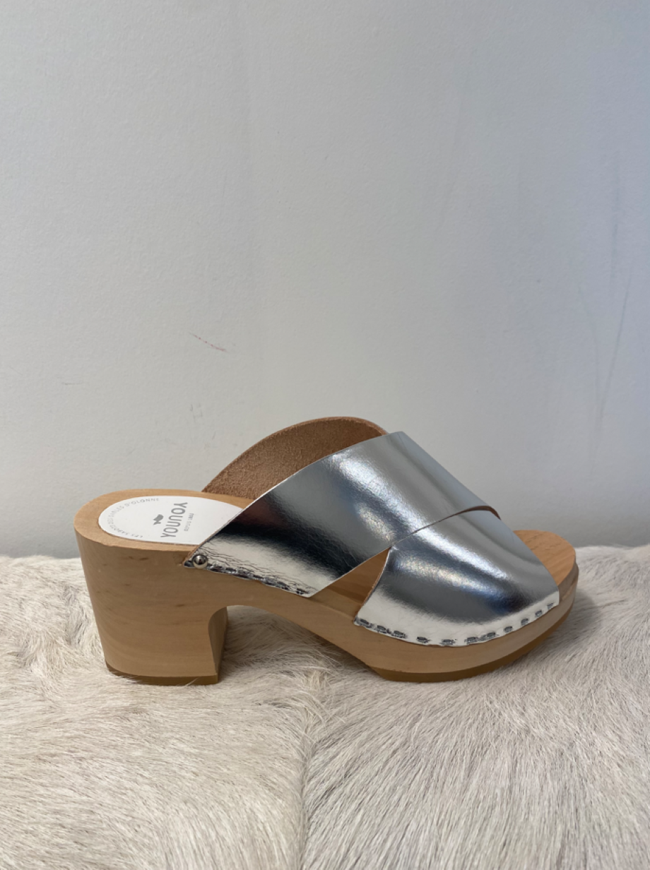 Sabot YouYou Yzis Metallic Clog - Argento