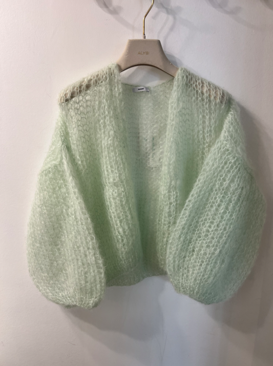 Maiami Light Mohair Bomber - Light Green