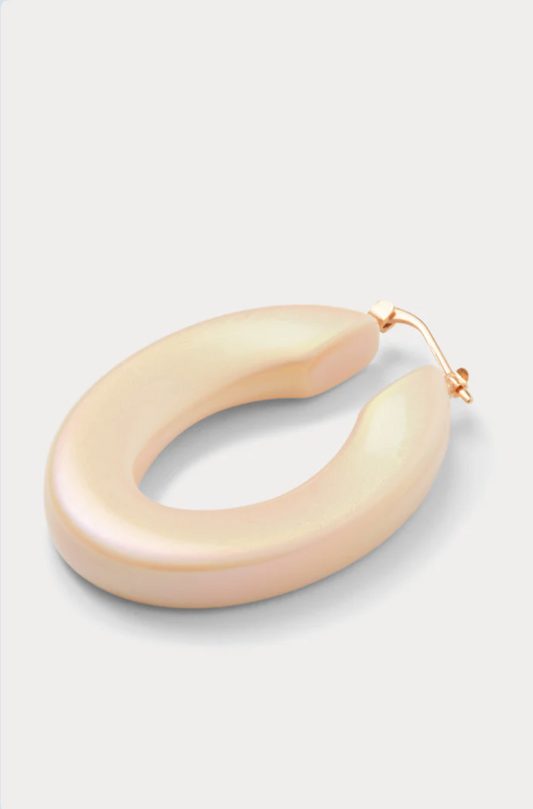 Rachel Comey Sly Irridescent Hoop Earring - Oat