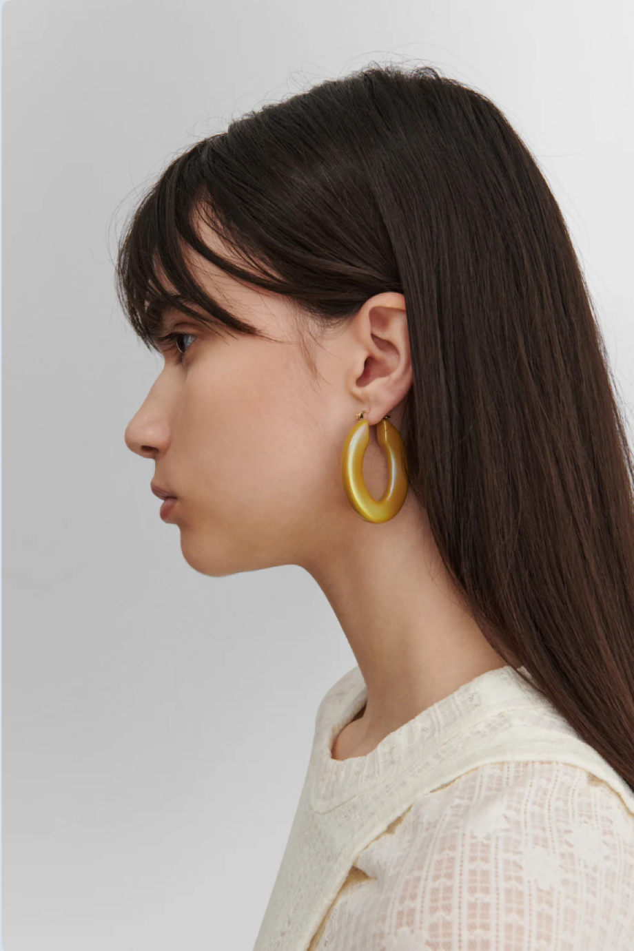 Rachel Comey Sly Irridescent Hoop Earring - Olive