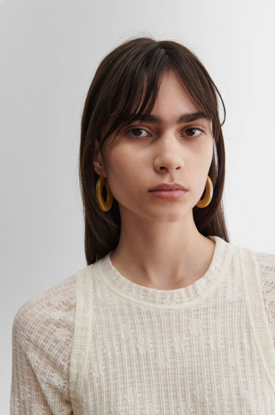 Rachel Comey Sly Irridescent Hoop Earring - Olive