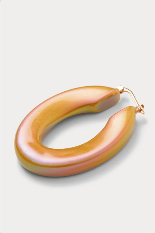 Rachel Comey Sly Irridescent Hoop Earring - Olive