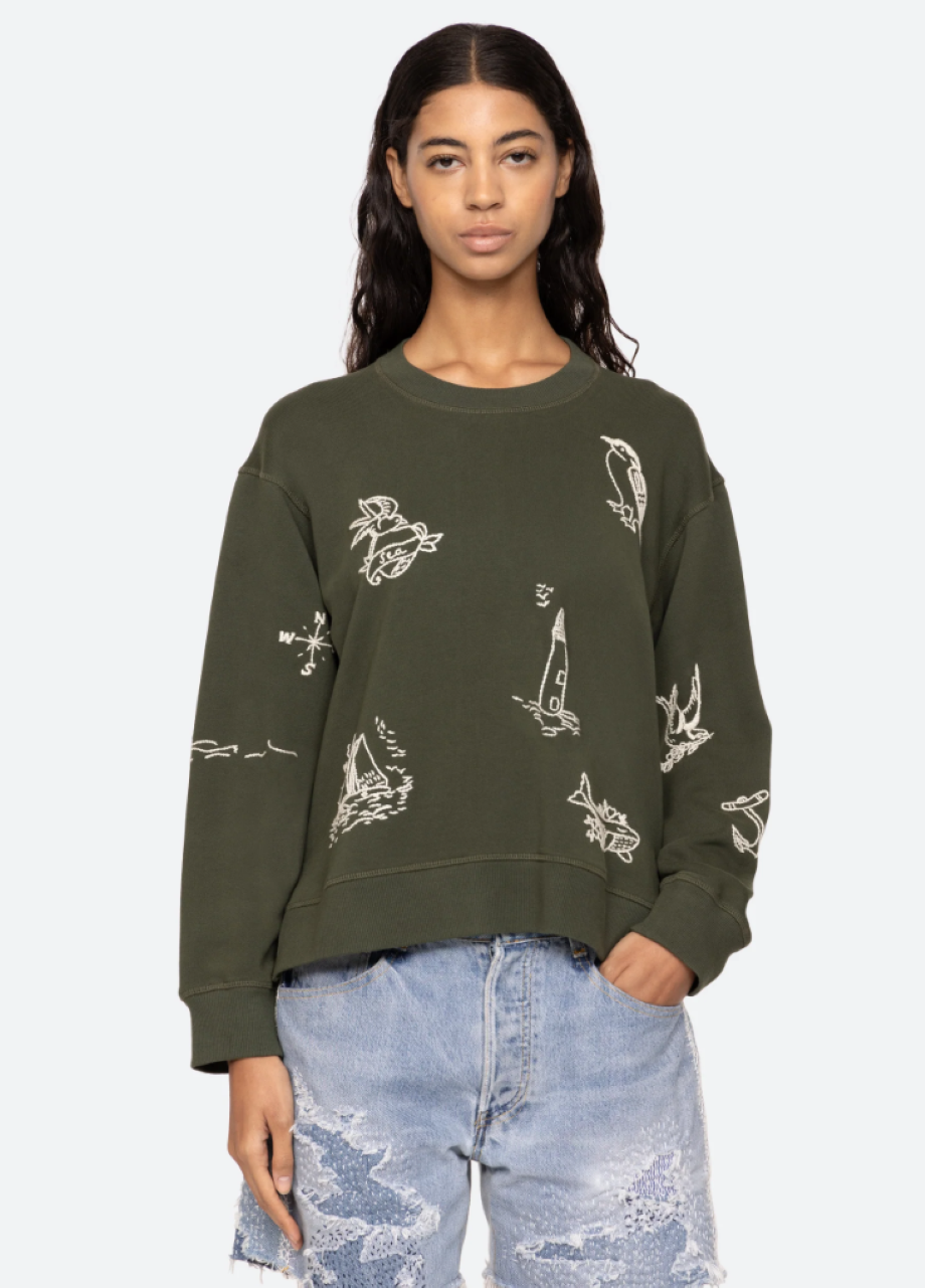 Sea-NY Clyde Sweatshirt - Army