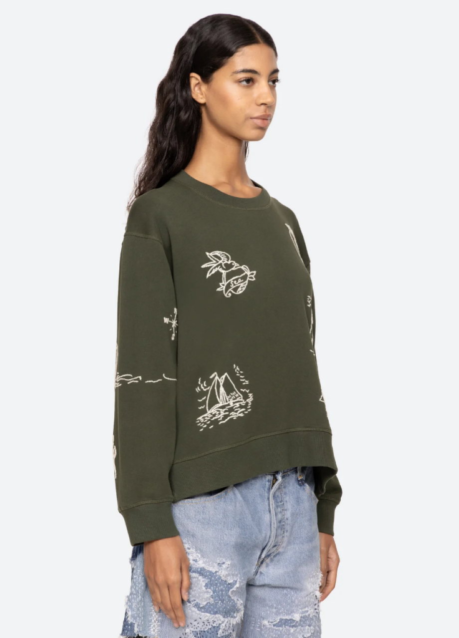 Sea-NY Clyde Sweatshirt - Army