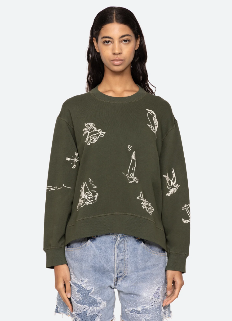 Sea-NY Clyde Sweatshirt - Army